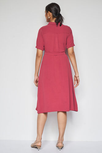 Gigi Solid Dress, Peach, image 4